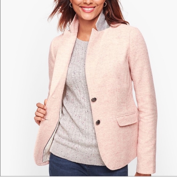 Talbots Jackets & Coats Talbots Pink Wool Blazer Jacket 8p Poshmark